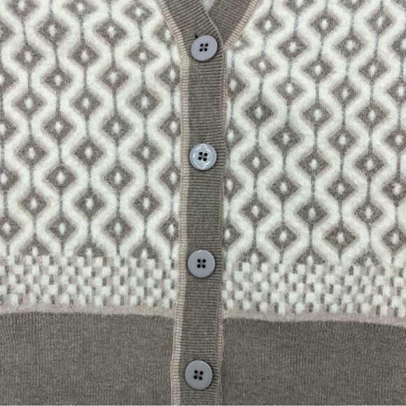 Cupcakes & Cashmere Sweater XS Eyelash Geo Boyfriend Cardigan Oversized - Picture 6 of 8